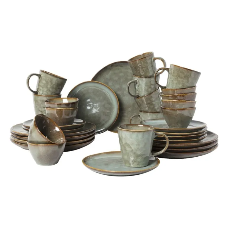 Serviesset Toscane - lichtgroen - 32-delig - 8 persoons