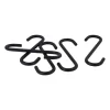 S-haken - zwart - set van 5
