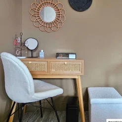 Sidetable Java met laden - bruin - 77.5x80x30 cm