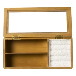 Sieradendoos met teddy - bruin/wit - 3 vakken