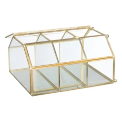 Sieradenkastje goud - glas - 18.5x12x23 cm