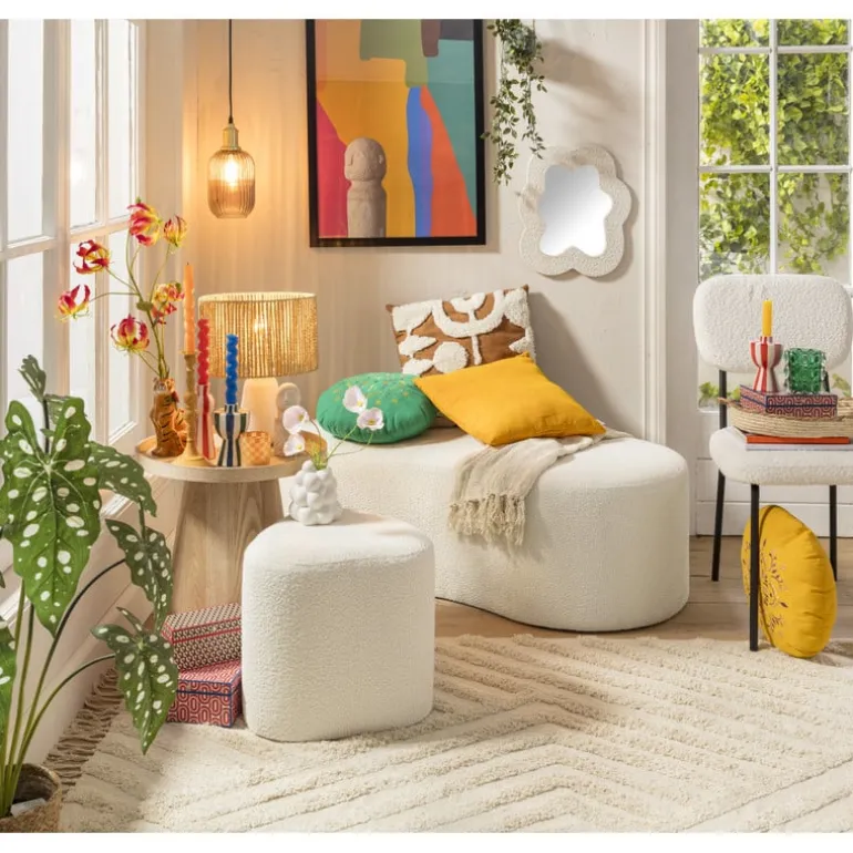 Sierkussen abstract - bruin - 45x45 cm