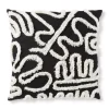 Sierkussen abstract - zwart - 45x45 cm