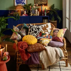 Sierkussen abstract - zwart - 45x45 cm