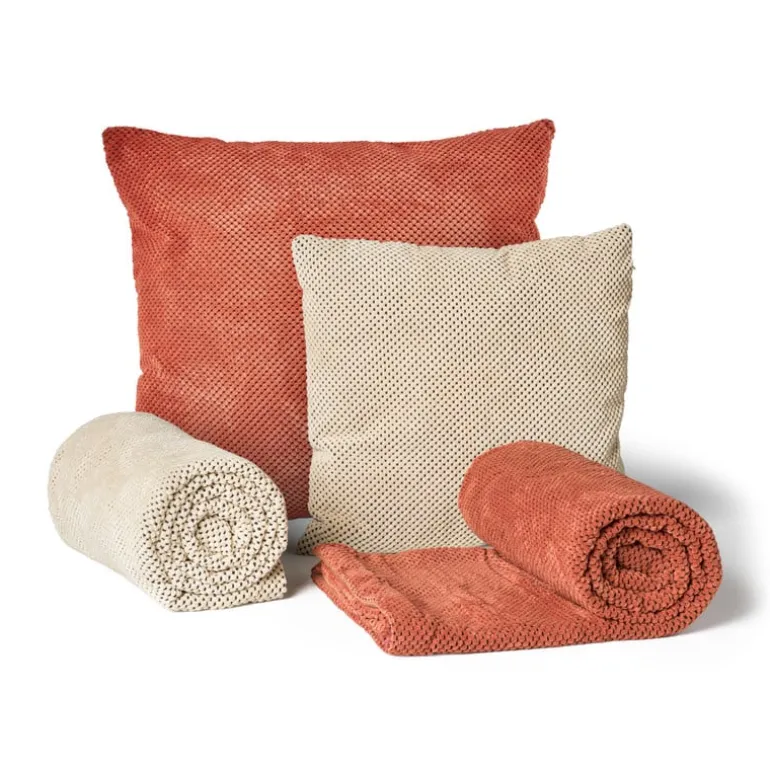 Sierkussen blokje - terra - 45x45 cm