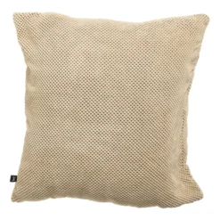 Sierkussen met blokjes - beige - 60x60 cm