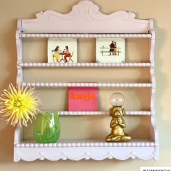 Siertegel Kusje - roze/oranje - 10x10x0.5 cm