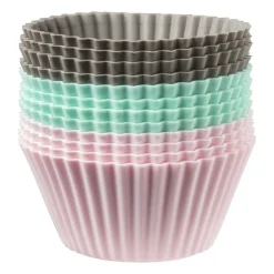 Siliconen cupcakevormpjes - set van 12 - ø7 cm
