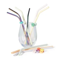 Siliconen glas markers - 12 stuks - ø1 cm