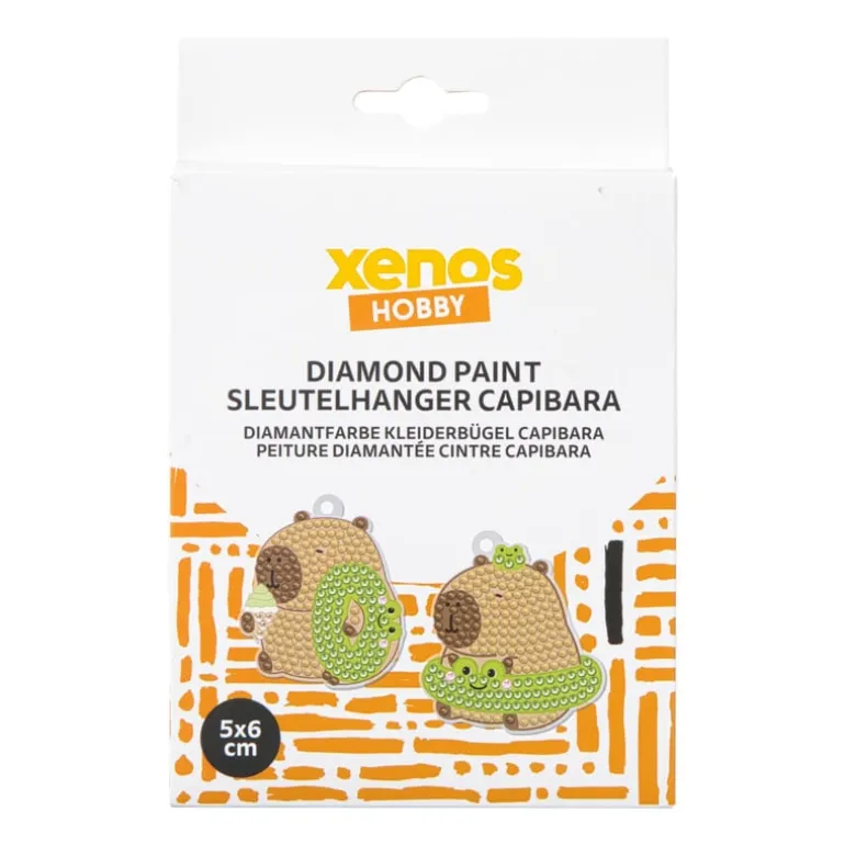 Sleutelhanger capibara - diamond painting - diverse varianten
