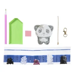 Sleutelhanger panda DIY - zwart/wit