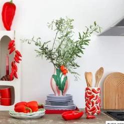 Slinger met pepers - rood - 29 cm