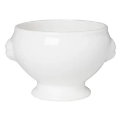 Soepkom met oor leeuw - wit - ø11x8 cm