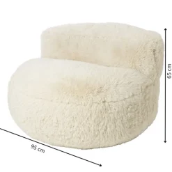 Sofa the bear - beige - ø95x65 cm