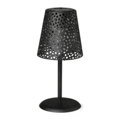 Solar tuinlamp op voet - zwart - ø13x28 cm