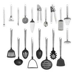 Spaghettilepel London - zilverkleurig - 34 cm