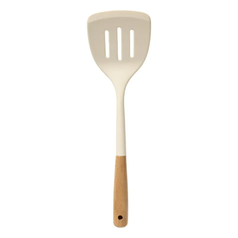 Spatel met gleuf - wit - 34 cm