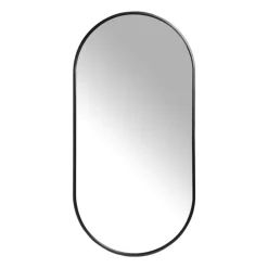 Spiegel Basix ovaal - zwart - 50x100 cm