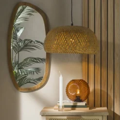 Spiegel organic - bruin - 70x33 cm