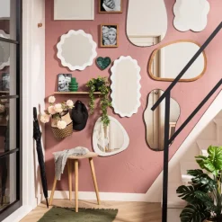 Spiegel organic - bruin - 38x55 cm