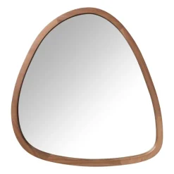 Spiegel organic driehoek - bruin - 69x73 cm