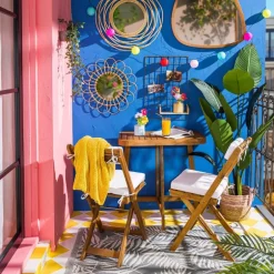 Spiegel organic driehoek - bruin - 69x73 cm