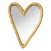 Spiegel rotan hart - bruin - 30x40 cm