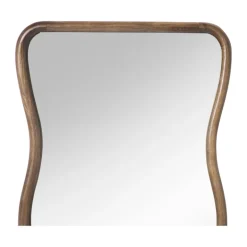 Spiegel XL met golfrand - bruin - 165x50 cm