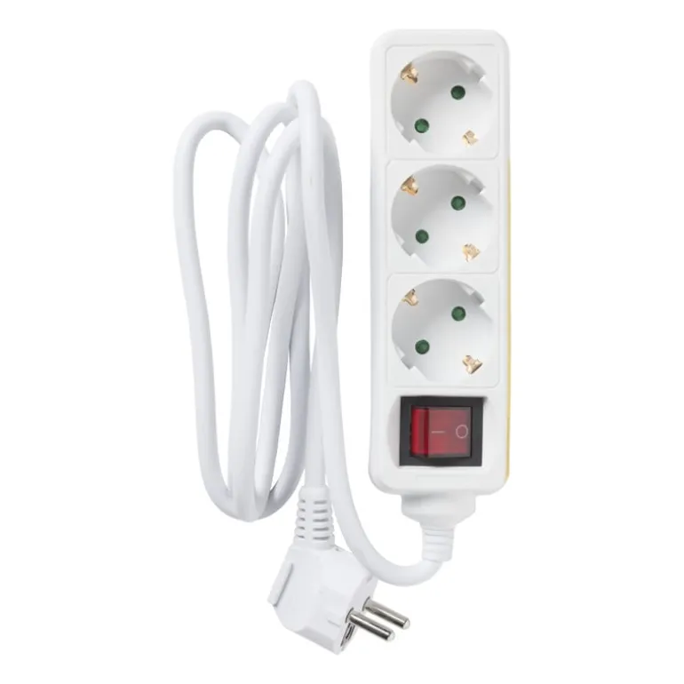 Stekkerdoos met schakelaar - 3-voudig - 1.5 meter