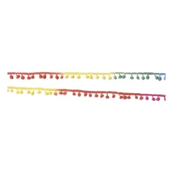 Stoffenband met pompons - set van 2 - 200 cm