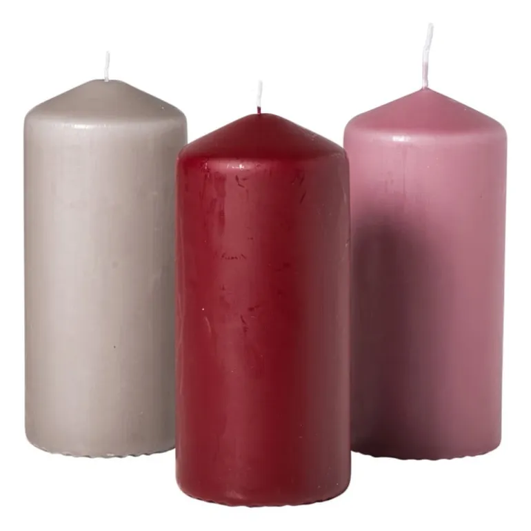 Stompkaars glad - beige - ø6x13 cm