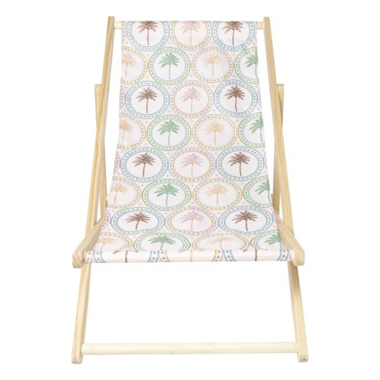 Strandstoel palmbomen - multikleur - 92x82x58 cm