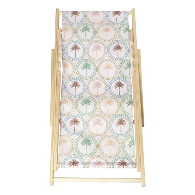 Strandstoel palmbomen - multikleur - 92x82x58 cm