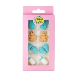 Taartdecoratie baby jongen - blauw