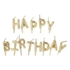 Taartkaarsjes happy birthday - goud