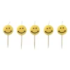 Taartkaarsjes smiley - set van 5 - ø10x2.5 cm