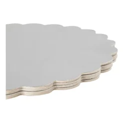 Taartonderleggers - zilverkleurig - set van 4