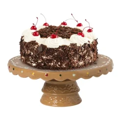 Taartplateau kerst - bruin - ø26x11 cm