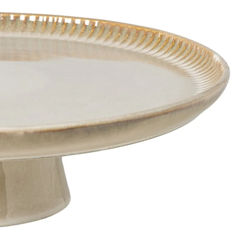 Taartplateau Toscane - beige - ø30x8 cm