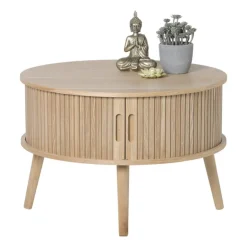 Tafel/kast Uppsala rond - naturel - ø60x40 cm