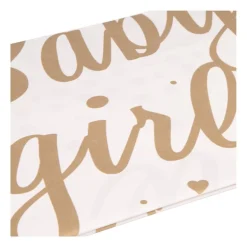 Tafelkleed baby girl - roze/goud - 136x220 cm