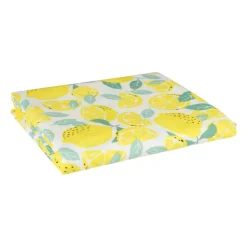 Tafelkleed citroen - geel/wit - 150x220 cm