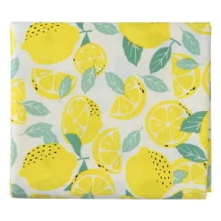 Tafelkleed citroen - geel/wit - 150x220 cm