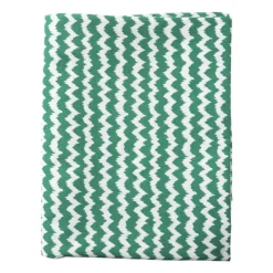 Tafelkleed zigzag - groen/wit - 140x240 cm