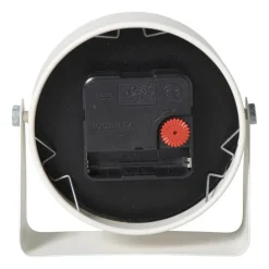 Tafelklok - beige/zwart - 13x12.5x4.3 cm