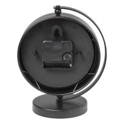 Tafelklok rond - metaal - 16x10.5x20 cm