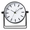 Tafelklok Saar - zwart/wit - ø18.6x6.2 cm