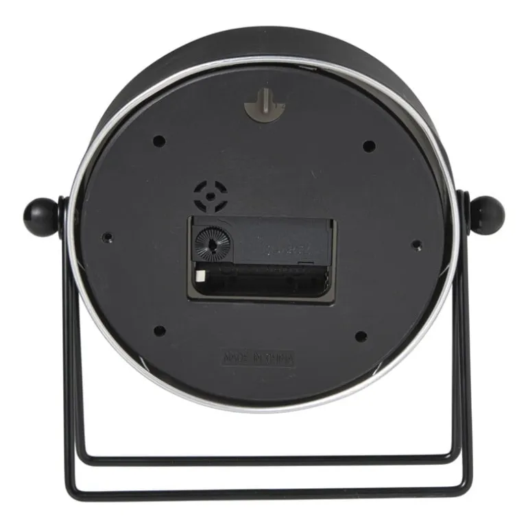 Tafelklok Saar - zwart/wit - ø18.6x6.2 cm