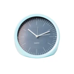 Tafelklokje rond - blauw - ø15x7 cm