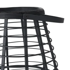 Tafellamp bamboe - zwart - Ø28,5x37 cm